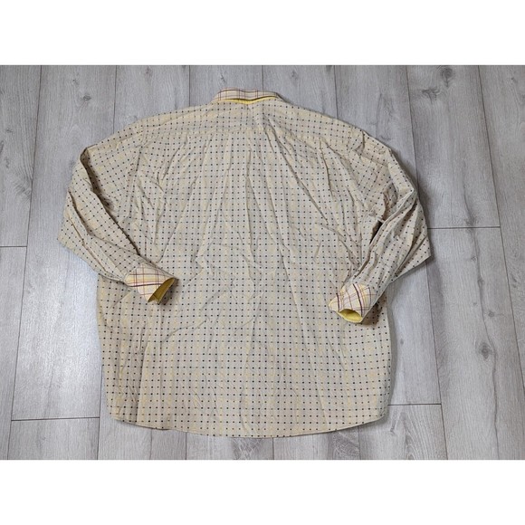 Steven Land Mens Long Sleeve Dress Shirt Sz 18 1/2, 36-37 Tall Polka Dot/Stripe - Picture 6 of 9